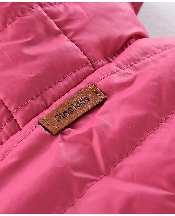 Pine Kids Full Sleeves Reversible Quilted Jacket - Blue Pink