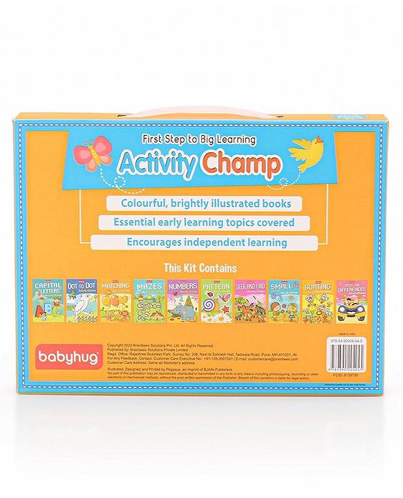 Babyhug First Step to Big Learning Activity Champ Books Set of 10 - English