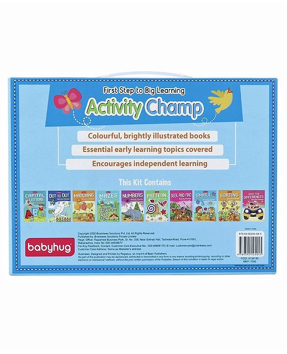 Babyhug First Step to Big Learning Activity Champ Books Set of 10 - English