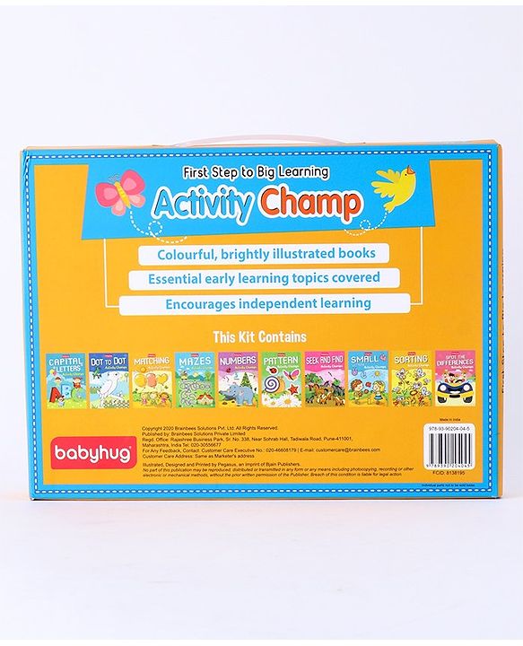 Babyhug First Step to Big Learning Activity Champ Books Set of 10 - English