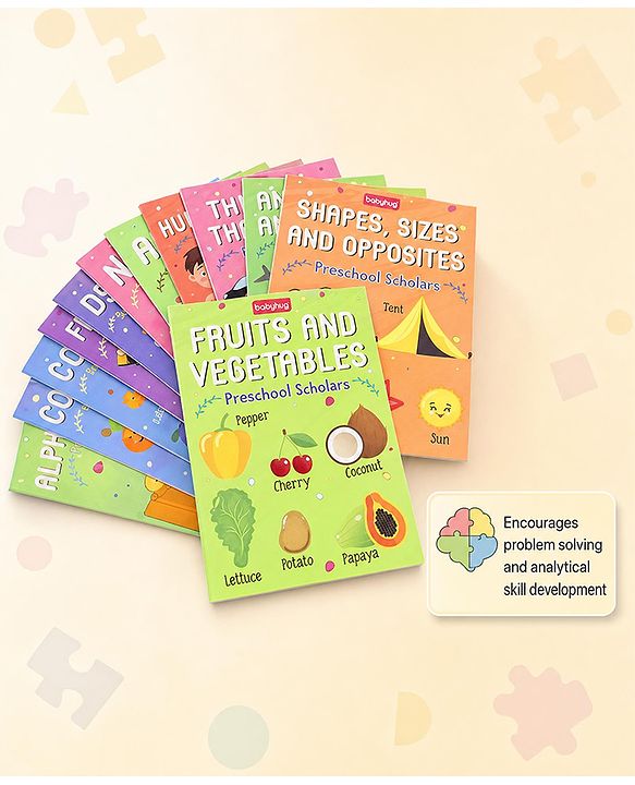 Babyhug First Step to Big Learning Pre-school Scholar Books Set of 10 - English