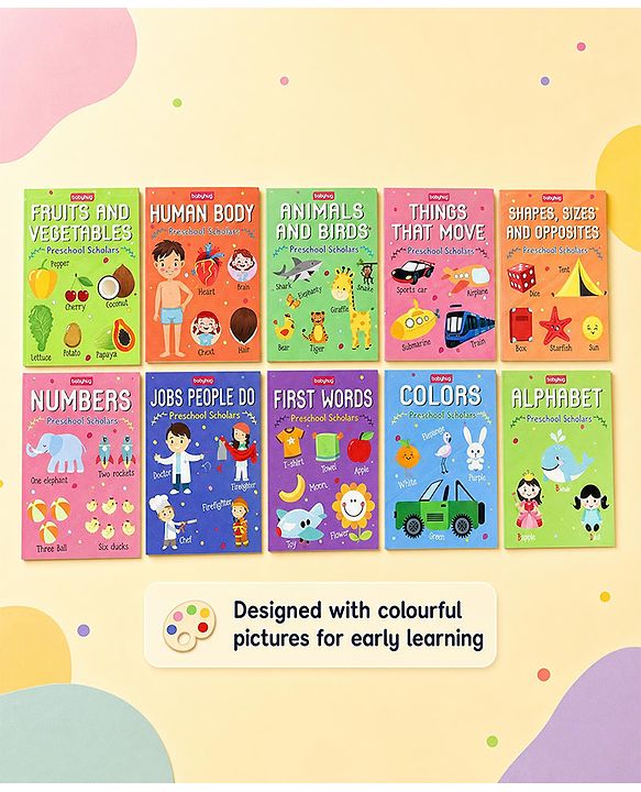 Babyhug First Step to Big Learning Pre-school Scholar Books Set of 10 - English