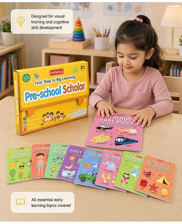 Babyhug First Step to Big Learning Pre-school Scholar Books Set of 10 - English