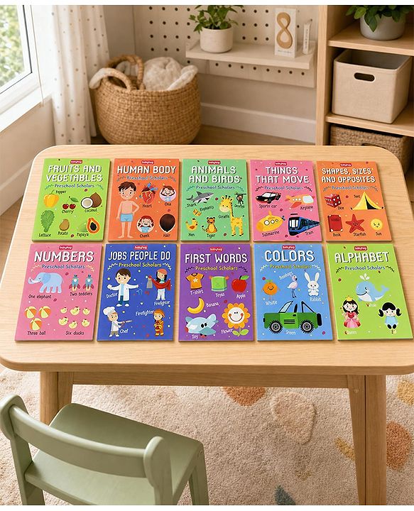Babyhug First Step to Big Learning Pre-school Scholar Books Set of 10 - English
