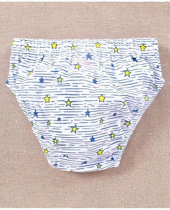 Babyhug Antibacterial Cotton Brief Rocket Print  Pack of 3 - Grey Navy Blue Yellow