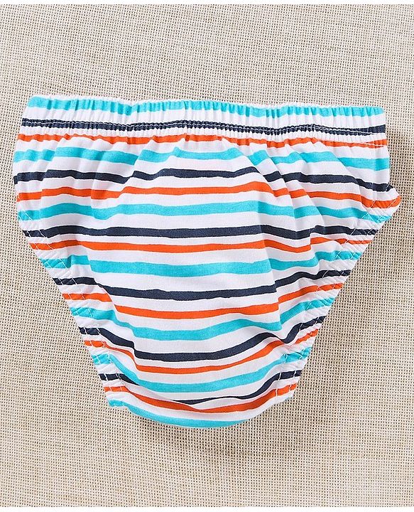 Babyhug Cotton Anti-Bacterial Briefs Pack of 3 - Blue Grey