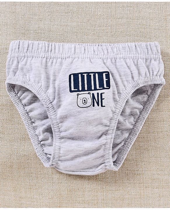 Babyhug Cotton Anti-Bacterial Briefs Pack of 3 - Blue Grey