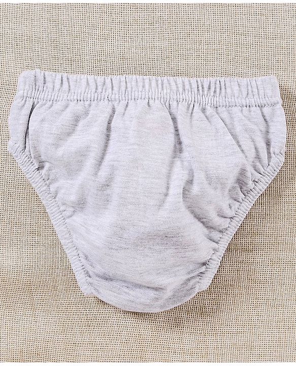 Babyhug Cotton Anti-Bacterial Briefs Pack of 3 - Blue Grey