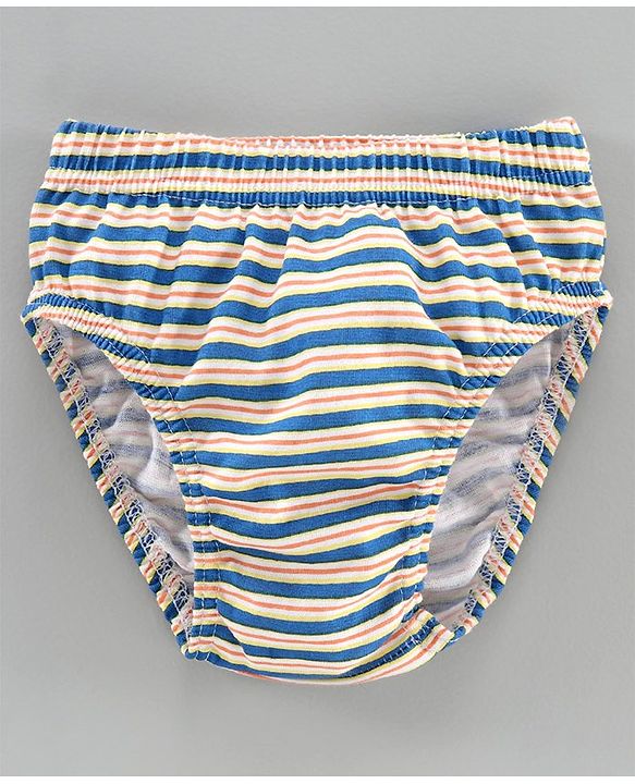Babyhug Antibacterial Briefs Dino Print Pack of 3 - Blue Yellow