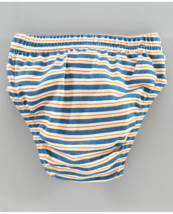 Babyhug Antibacterial Briefs Dino Print Pack of 3 - Blue Yellow