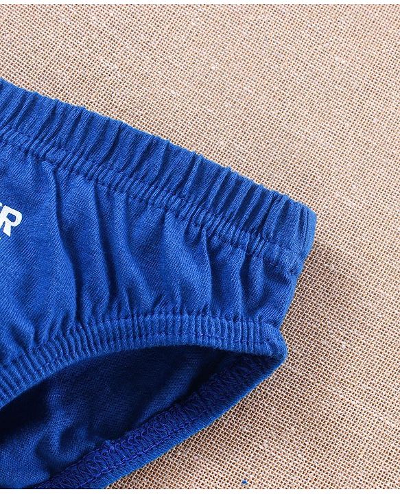 Babyhug Antibacterial Briefs Pack of 3 - Navy Blue Yellow