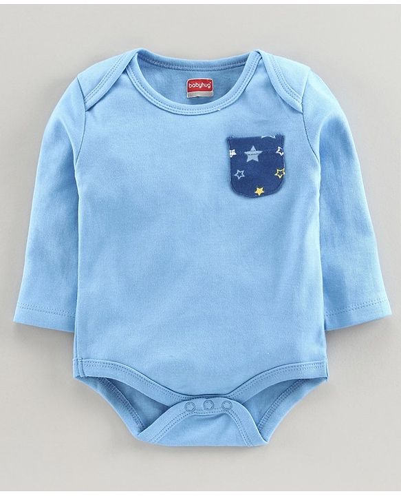Babyhug Full Sleeves Onesie Space Print Pack of 5 - Blue Yellow