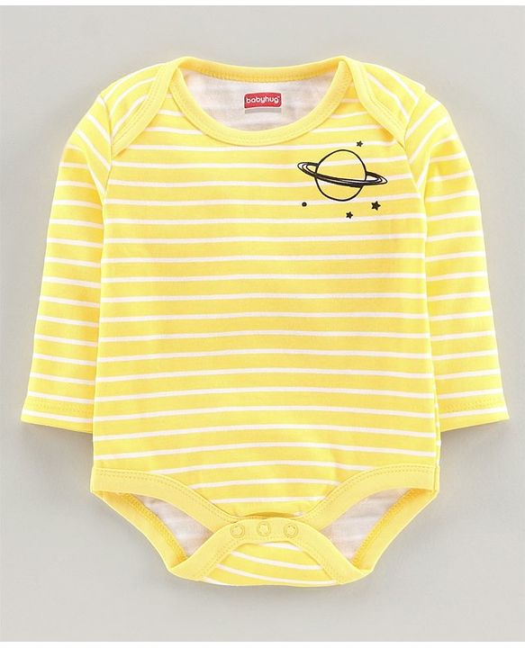 Babyhug Full Sleeves Onesie Space Print Pack of 5 - Blue Yellow