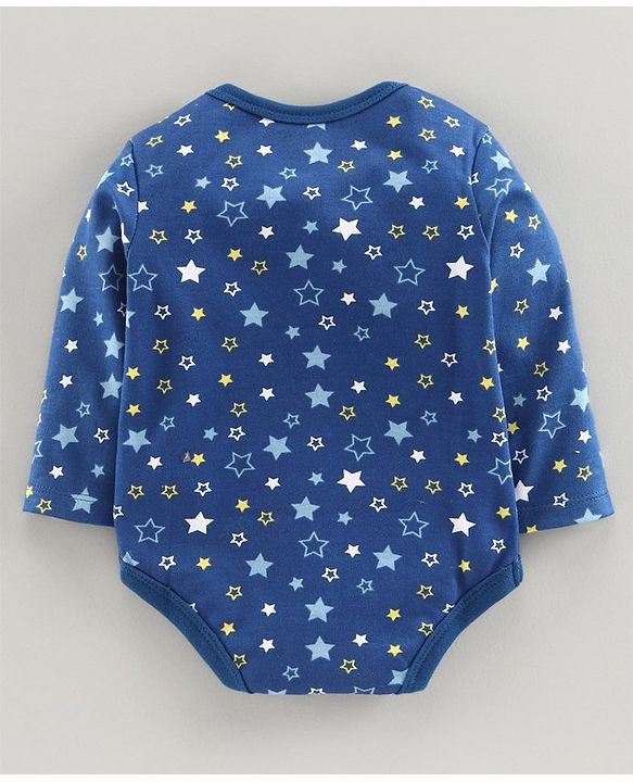 Babyhug Full Sleeves Onesie Space Print Pack of 5 - Blue Yellow