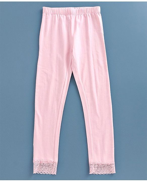 Pine Kids Full Length Organic Cotton Biowashed Leggings Pack of 2 - Grey Pink