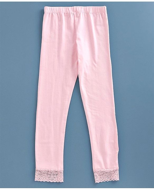 Pine Kids Full Length Organic Cotton Biowashed Leggings Pack of 2 - Grey Pink