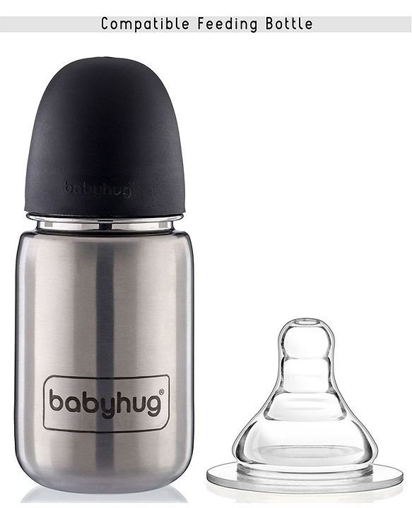 Babyhug Wide Neck Silicone Nipple Medium Flow - Pack of 2