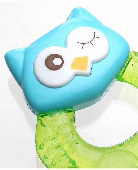 Babyhug Owl Shaped Water Filled Teether - Green