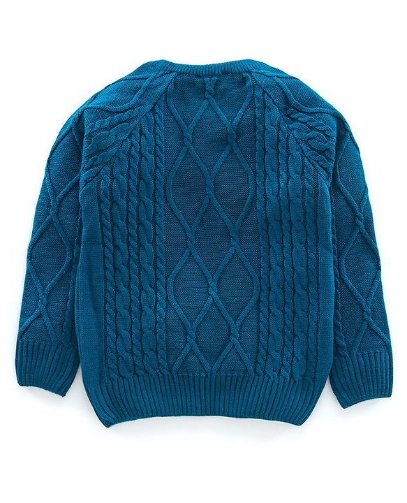 Pine Kids Full Sleeves Pullover Sweater - Navy Blue