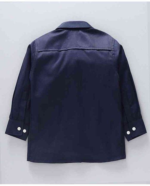 Babyhug 3 Piece Party Suit With Bow Tie - Navy Blue Black