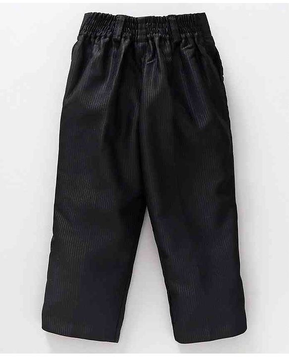 Babyhug 3 Piece Party Suit With Bow Tie - Navy Blue Black