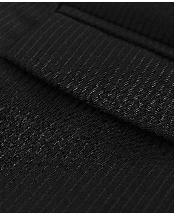 Babyhug 3 Piece Party Suit With Bow Tie - Navy Blue Black