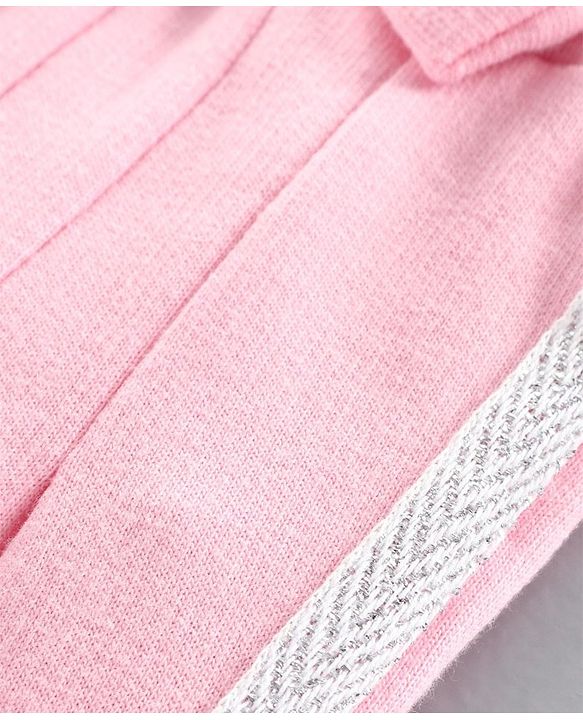 Babyhug Full Length Track Pant Bow Detail - Pink