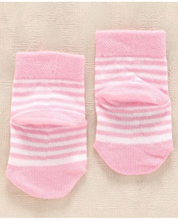 Cute Walk by Babyhug Ankle Length Anti Bacterial Socks Pack of 2 - Pink Purple