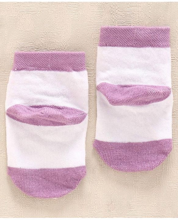 Cute Walk by Babyhug Ankle Length Anti Bacterial Socks Pack of 2 - Pink Purple
