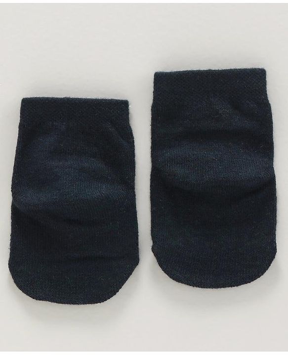 Cute Walk by Babyhug Ankle Length Anti Bacterial Socks Pack of 2 - Navy & Grey