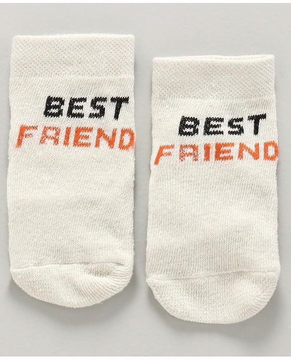 Cute Walk by Babyhug Ankle Length Anti Bacterial Socks Pack of 2 - Navy & Grey
