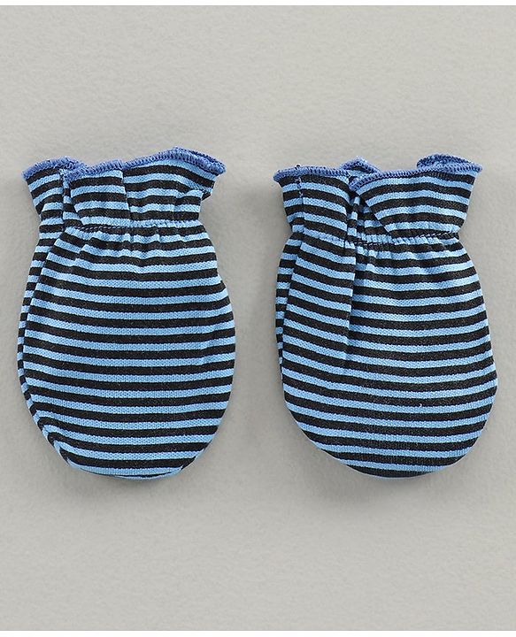 Babyhug 100% Cotton Mitten Set Of 3 - Multicolor