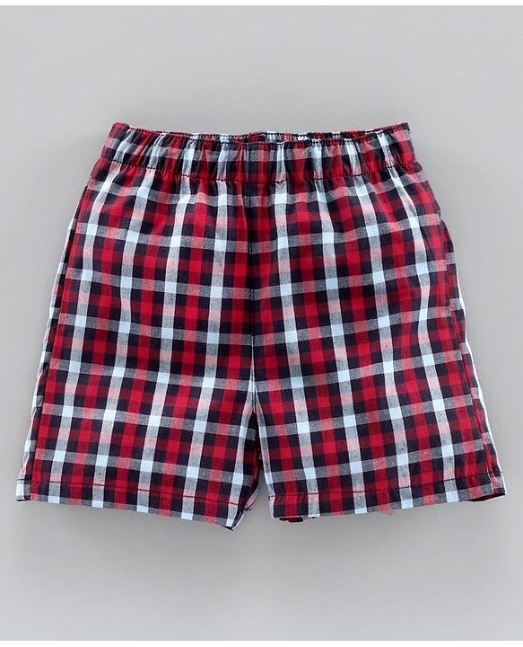 Babyhug 100%  Cotton Boxers Checked & Printed Pack of 3 - Yellow Red Blue