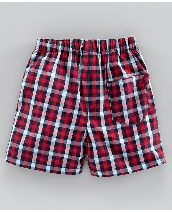 Babyhug 100%  Cotton Boxers Checked & Printed Pack of 3 - Yellow Red Blue