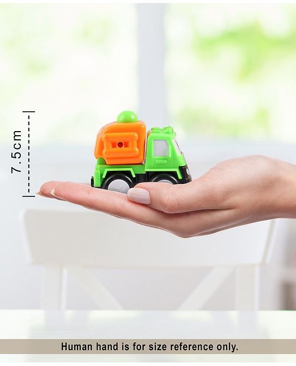 Babyhug Friction Powered Construction Trucks -Pack of 4 | Develops Motor Skills, Color Recognition & Imaginative Play | Multicolor | BIS Certified