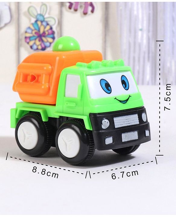 Babyhug Friction Powered Construction Trucks -Pack of 4 | Develops Motor Skills, Color Recognition & Imaginative Play | Multicolor | BIS Certified