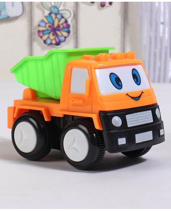 Babyhug Friction Powered Construction Trucks -Pack of 4 | Develops Motor Skills, Color Recognition & Imaginative Play | Multicolor | BIS Certified
