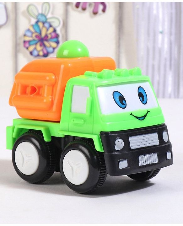 Babyhug Friction Powered Construction Trucks -Pack of 4 | Develops Motor Skills, Color Recognition & Imaginative Play | Multicolor | BIS Certified