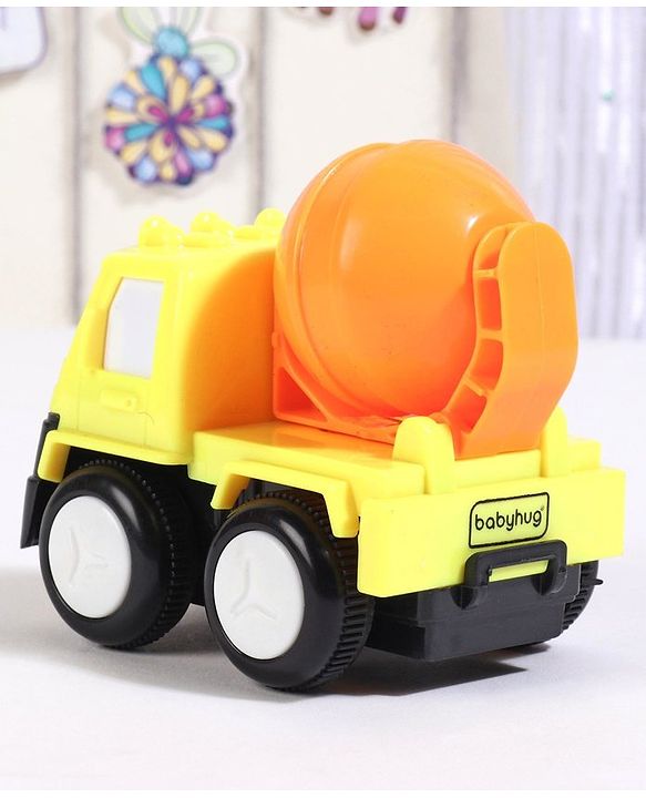 Babyhug Friction Powered Construction Trucks -Pack of 4 | Develops Motor Skills, Color Recognition & Imaginative Play | Multicolor | BIS Certified