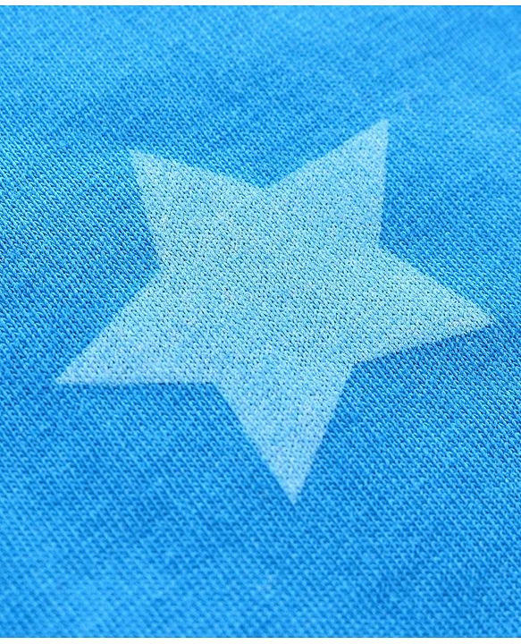 Pine Kids Biowashed Full Sleeves Night Suit Stars Print  - Blue