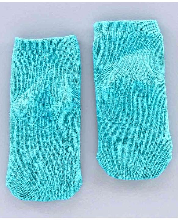 Cute Walk by Babyhug Multi Design Ankle Length Socks Set of 3 Pairs - Blue Yellow