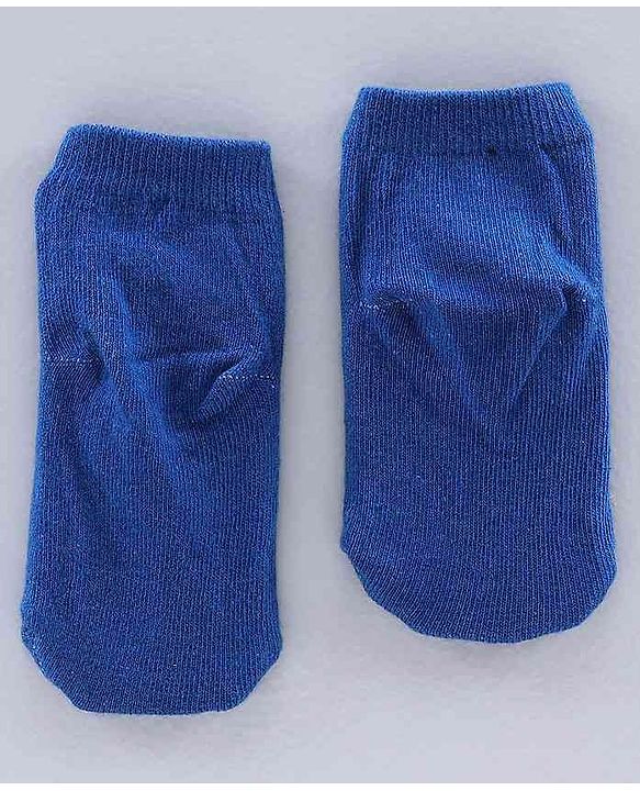 Cute Walk by Babyhug Multi Design Ankle Length Socks Set of 3 Pairs - Blue Yellow