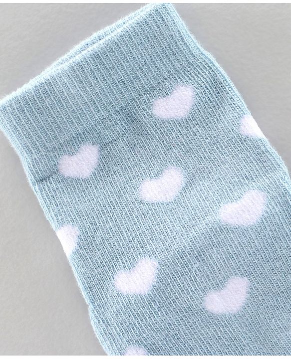 Cute Walk by Babyhug Anti Bacterial Ankle Length Socks Heart & Dog Design Pack of f3 - White Blue