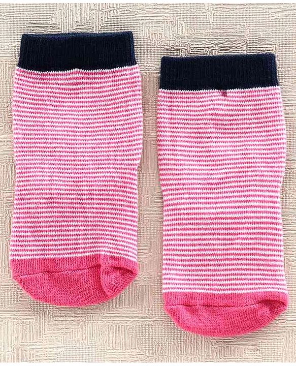 Cutewalk By Babyhug Anti Bacterial Ankle Length Socks Polar Bear Design Pack of 2 - Pink