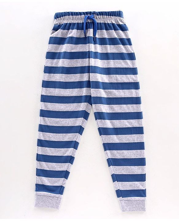 Pine Kids Full Sleeves Biowashed Night Suit Rocket Print - Blue