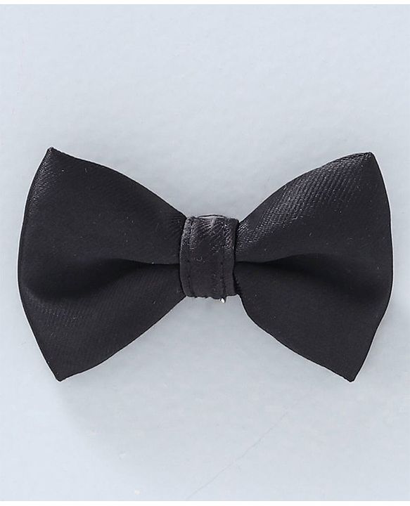 Babyhug 3 Piece Party Suit With Bow - Black Blue