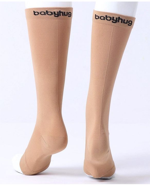 Babyhug Mid Calf Length Maternity Socks - Beige