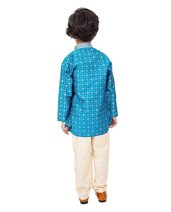 Babyhug Full Sleeves Kurta & Pajama Set - Blue