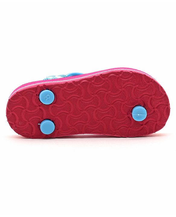 Cute Walk by Babyhug Flip Flop With Back Strap Mickey & Minnie Mouse Print - Pink