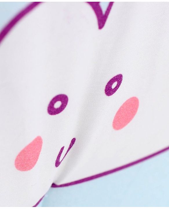 Babyhug 100% Cotton Cot Bumper Unicorn Print Regular - Blue (Cot not Included)
